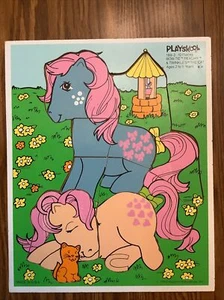 Vintage MY LITTLE PONY Hasbro 1984 Wooden Tray Puzzle 10 pcs - Picture 1 of 3