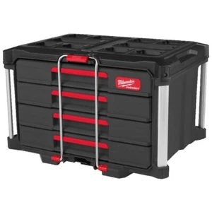 Milwaukee Negro PACKOUT 4932471064 Organizador Delgado y 4 Cajones 4932493189 - Imagen 1 de 2