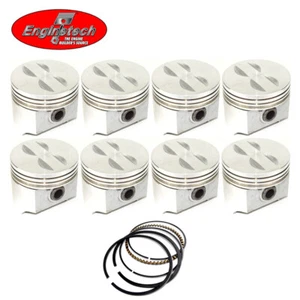Flat Top Piston & Ring Set +040" FOR Chevrolet 283 Small Block V8 1957-1967 - Picture 1 of 1