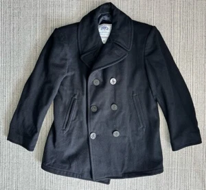 SterlingWear DSCP Quarterdeck Collection US Navy Mens Sz 40S Black Wool Overcoat - Picture 1 of 23