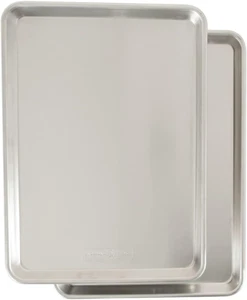 Mezzo foglio commerciale panettiere alluminio naturale, 2 pezzi (confezione da 1), argento - Foto 1 di 8