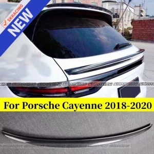 For Porsche Cayenne 2018-2020 Carbon Fiber Rear Trunk Lid Middle Spoiler Wing - Picture 1 of 11