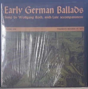 EARLY GERMAN BALLADS VOL.1 - WOLFGANG ROTH 1960 FOLKWAYS REC. FH 3071 US VINYL - Picture 1 of 3