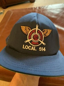 Snap Back Trucker Blue Local 514 Transport Workers Union Cap Hat - Picture 1 of 9