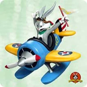 2003 Hallmark Ornament ~ Looney Tunes - Bugs In Plane BUNNY ~ QXI8279 ~ NIB - Picture 1 of 1
