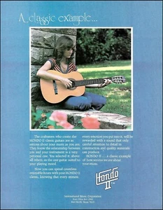 1992 Hondo II classic acoustic guitar advertisement 8" x 11" color ad print - Picture 1 of 3