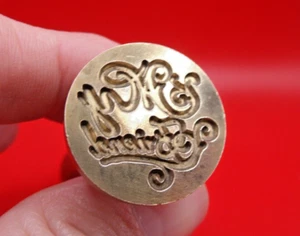 Modern Brass & Wood "My Friend" Sealing Wax Stamp Seal - Picture 1 of 4
