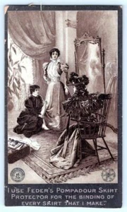 FALDA DE POMPADOUR JAMESTOWN NY*ABRAHAMSON & CO*PLUDERS PROTECTORES*MODA VICTORIANA - Imagen 1 de 2