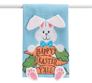 Tea Towel With Happy Easter Y'all Bunny - Picture 1 of 1