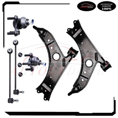 For 2006-2009 Volkswagen Jetta 6x Front Control Arms Ball Joints Sway Bar Links - Image 1 of 4