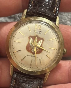 Raro Orologio Vintage Tissot Automatico Uomo Presentazione 10K GF Spessore 34mm Cassa Pol Dem - Foto 1 di 18