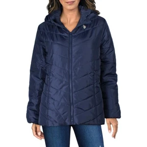 U.S. Polo Assn. Womens Blue Logo Puffer Jacket XL BHFO 7342 - Picture 1 of 1