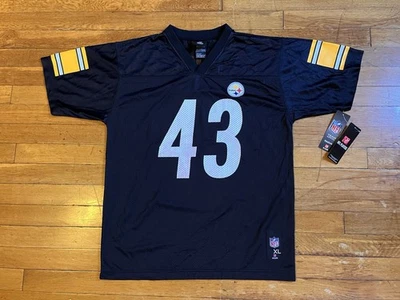 Camiseta deportiva Pittsburgh Steelers Troy Polamalu juvenil XL (18-20) negra Reebok Foto 1 de 4