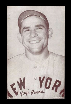 1947-66 Exhibits Set-Break Yogi Berra en muy buen estado-VGEX (arrugue) *GMCARDS* Foto 1 de 2