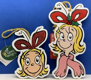 2022 The Grinch & 2024 RUZ NEW Cindy Lou Who Wall Decor/Ornaments - Picture 1 of 3