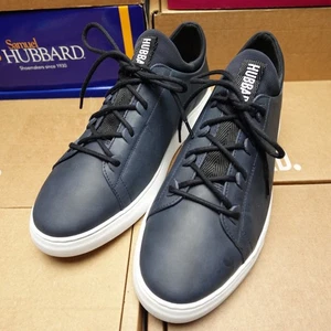 Zapatilla deportiva Samuel Hubbard 11 M Flight de caña baja de cuero azul marino zapato cómodo para hombre - Imagen 1 de 10