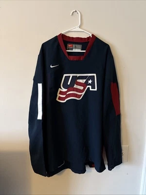 Men’s Nike Team USA IIHF Olympic Hockey Jersey Sz XL - Blue RARE - Image 1 of 4