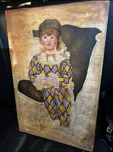Pablo Picasso Signed Oil Painting on Canvas 16x24 in Modernism . - Picture 1 of 6