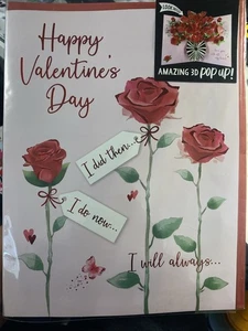 Happy Valentine’s Day Amazing 3-D Pop-Up Card - Picture 1 of 2