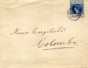 entier postal de Anuradhapura Ceylan 1899 pour Colombo - Picture 1 of 2