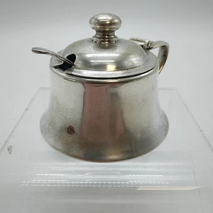 Vintage 'Challenge' EPNS Handled & Lidded Mustard Pot with Ladle - Picture 1 of 17