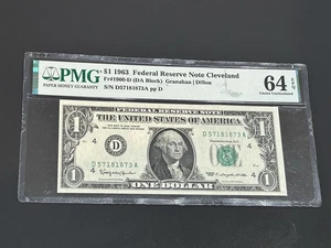 1963 $1 Federal Reserve Note **PMG 64 Choice UNC EPQ** US Bill LOW Shipping!!! - Picture 1 of 4