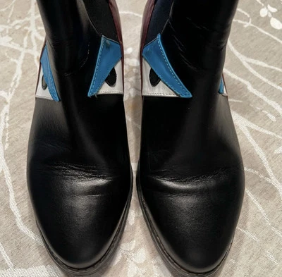 Fendi Monster 切尔西靴 34EU 4 美国 — 第 1/4 张图片