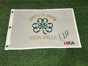 US Open 2017 Golf Pin Flag ERIN Hills Signed By Winner Brooks Koepka - Picture 1 of 4