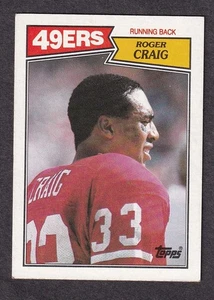 Tarjeta de fútbol americano Topps 1987 #113 San Francisco 49ers Roger Craig - Imagen 1 de 2