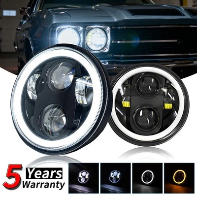 For BMW 318is 1991 Pair 5.75" LED Headlights Hi/Lo Beam w/DRL 48000LM 6500K — 第 1/4 张图片