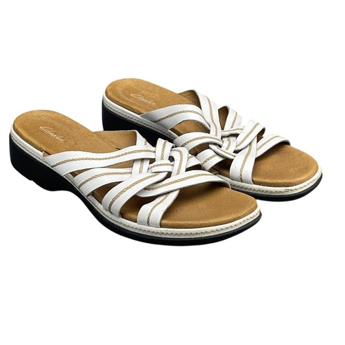 Clarks Lexi sandalo donna bianco con cinturino e cinturino comodo 12M