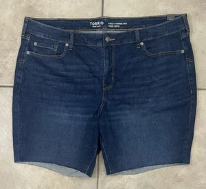 Torrid NWT Perfect 10" Bermuda Short Vintage Stretch Dark Wash Women's Size 26 - Picture 1 of 4