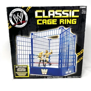 WWE Clásico Jaula de Acero Juego Anillo de Lucha con JAULA DE ACERO Salón de la Fama Azul - Imagen 1 de 9