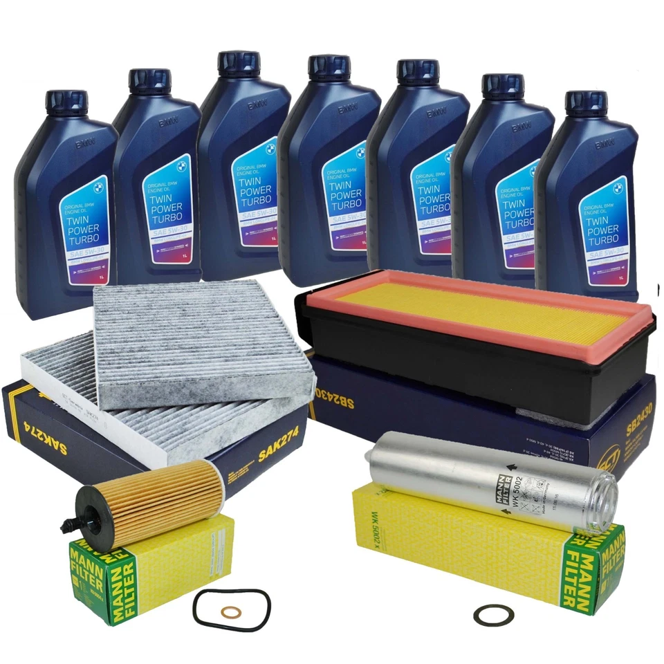 SCT MANN Filterset BMW 5er F10 F11 530d 535d 6er F12 640d 7er F01 7L BMW ÖL 5W30