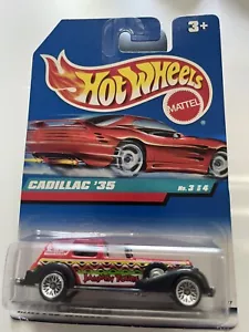 1998 Hot Wheels Cadillac '35 Red w/ Chrome Lace wheels - Picture 1 of 3