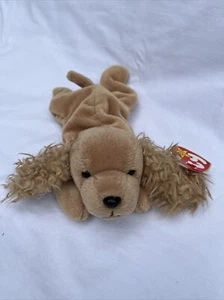 Ty Beanie Babies Collection Spunky Hund Plüschtier mit Etikett.   Rentner 1997 - Bild 1 von 4