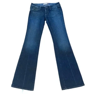 Jeans donna PAIGE Pico Premium taglia 28 blu denim gamba svasata - Foto 1 di 9