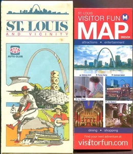 (10) ST LOUIS MO MAPS/BROCHURES/ATTRACTIONS/GUIDES/TONS OF INFO *GREAT CONDITION - Picture 1 of 6