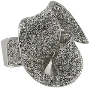 JENNY-s ELVERS RING GESCHWUNGEN SILBER 20 / 63 MIT SWAROVSKI ELEMENTEN NEU DAMEN - Bild 1 von 2