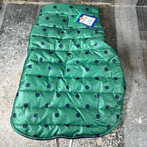 Top-Paw Dog Puffer Jacket Size Large Green Polka Dot New w/tags - Picture 1 of 6
