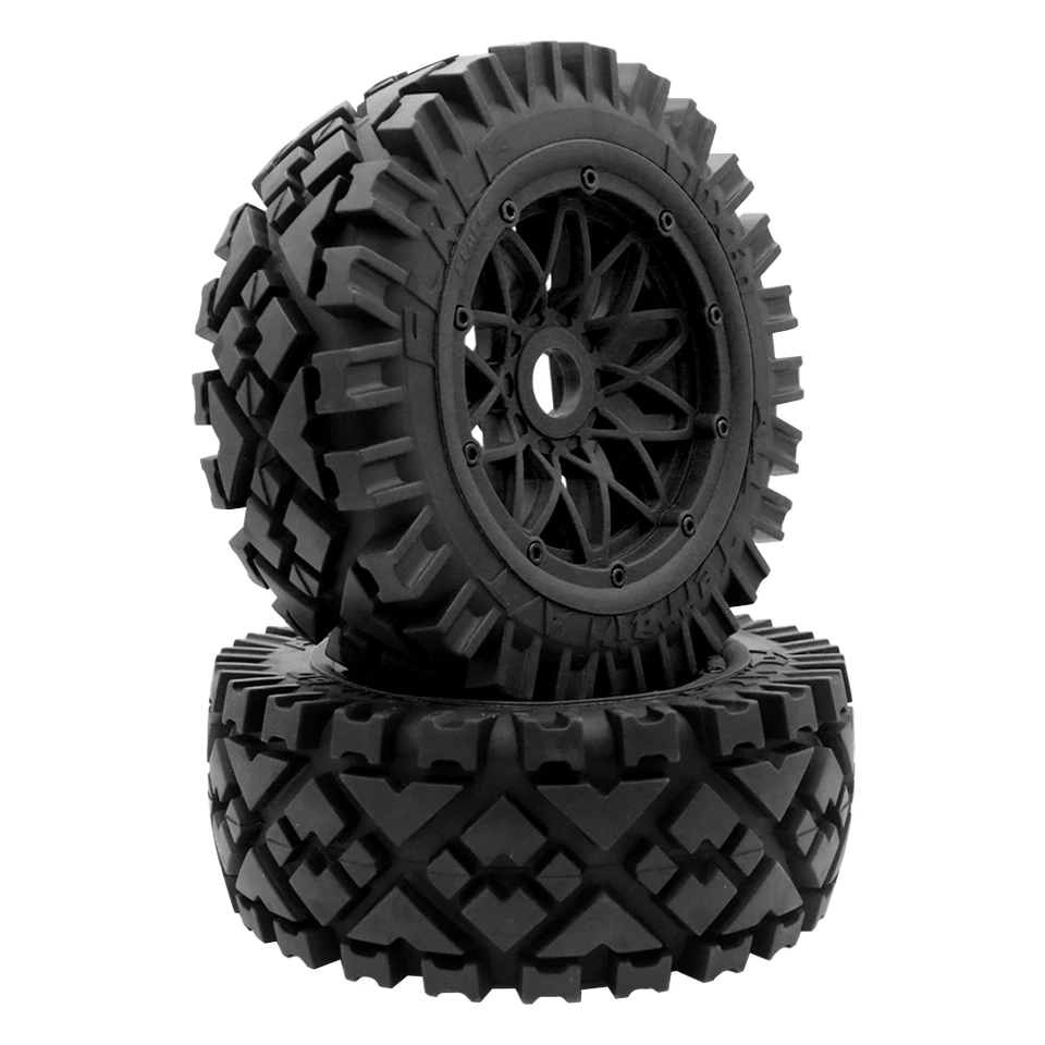 2PC Front All Terrain Tire Wheel Kit for 1/5 HPI Rovan Kingmotor Baja 5b Ss RC - Image 1 of 4