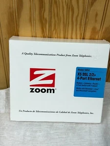 New Open Box Zoom X5 DSL 2/2+ 4-Port Ethernet Modem Model 5654 Gateway Router - Picture 1 of 4