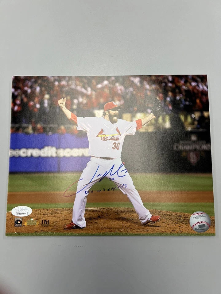 Jason Motte 亲笔签名 8 x 10 照片刻字 2011 WS Champs JSA 认证  — 第 1/1 张图片