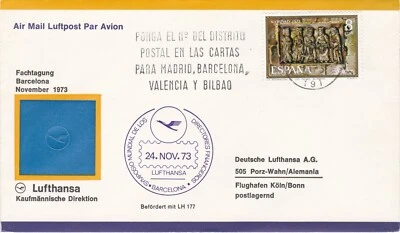 1973 Spain cover LUFTHANSA Global Symposium of Financial Managers - Image 1 of 2