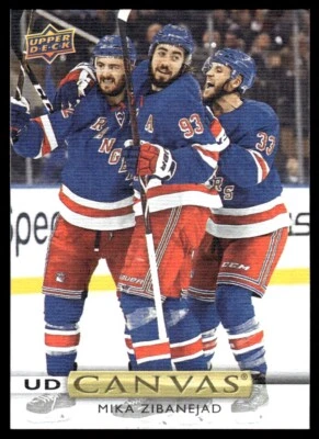 2019-20 Upper Deck UD Canvas Mika Zibanejad New York Rangers #C39 - Image 1 of 2