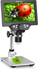 7 LCD Digital Microscope ANNLOV 1200X Maginfication 1080P Coin Microscope wi...
