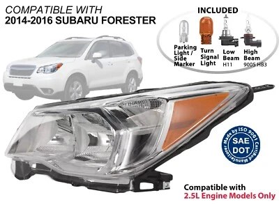2014 2015 2016 Subaru Forester 2.5i Head Lamp Driver Left Side 84001SG091 - Image 1 of 4