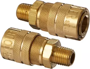 Milton (S-716) 1/4" Male NPT M Style (Industrial) Air Fitting Quick Connect Coup - Picture 1 of 12
