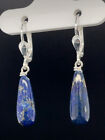 JEWELRY HUNTING EARRINGS 925/-SILVER RHODIUM PLATED WITH LAPIS