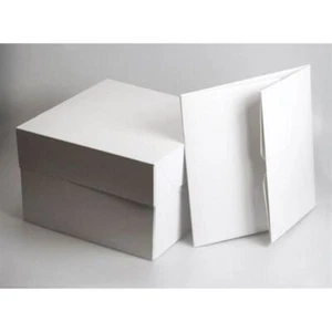 White Cake Boxes with lid - 10 Sizes - 2 Pack Sizes - Picture 1 of 1